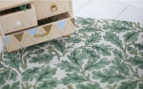Leaf Linen Blend Fabric, Cotton Linen, Washing Linen, Korean Fabric, Leaves Fabric, Green Leaf Linen, 2 Colors - By the Yard 26099-1