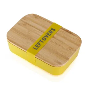 Leftovers Bamboo Lunch Box in Vivid Yellow | Eco-Friendly and Sustainable | 7.5" x 5" x 2" by