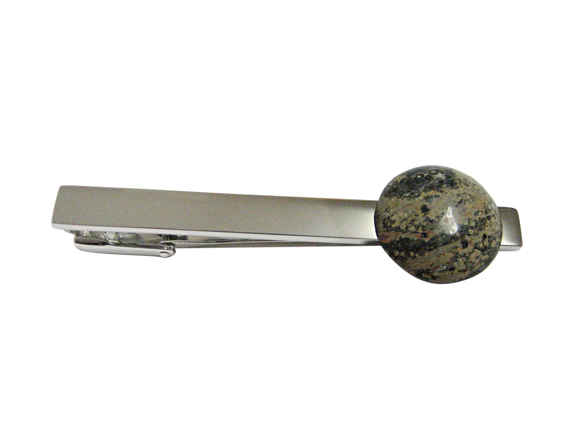 Leopard Skin Agate Gemstone Tie Clip