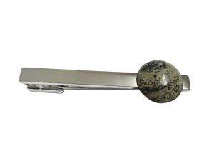 Leopard Skin Agate Gemstone Tie Clip