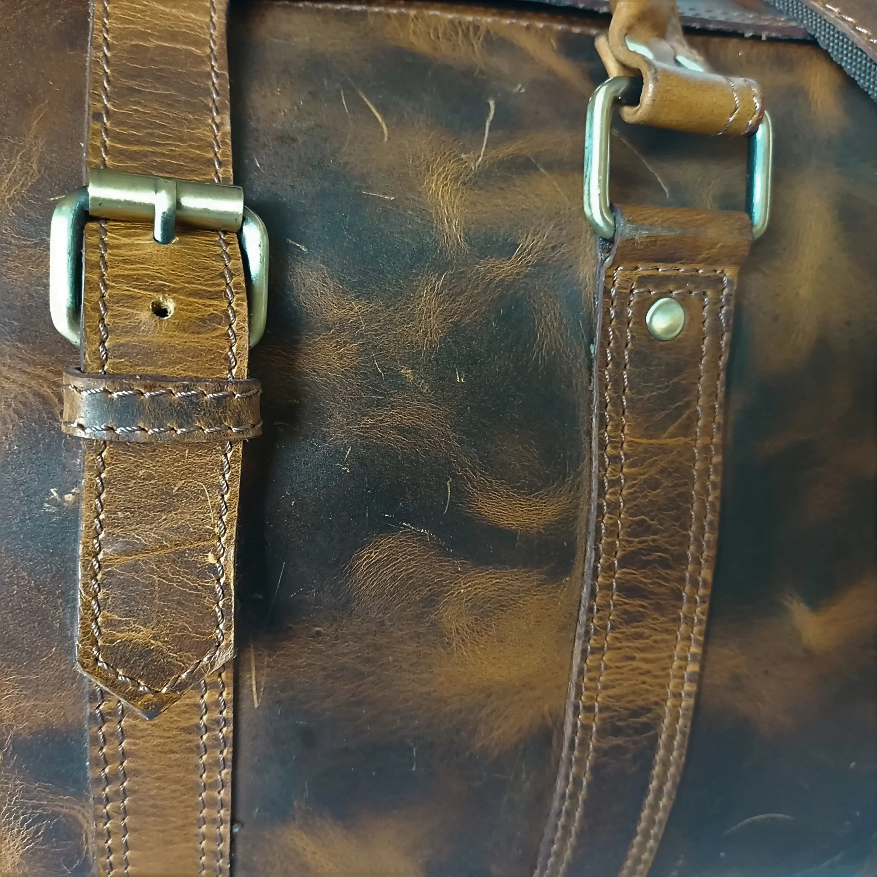 Light Brown Hard Wax Travel Bag