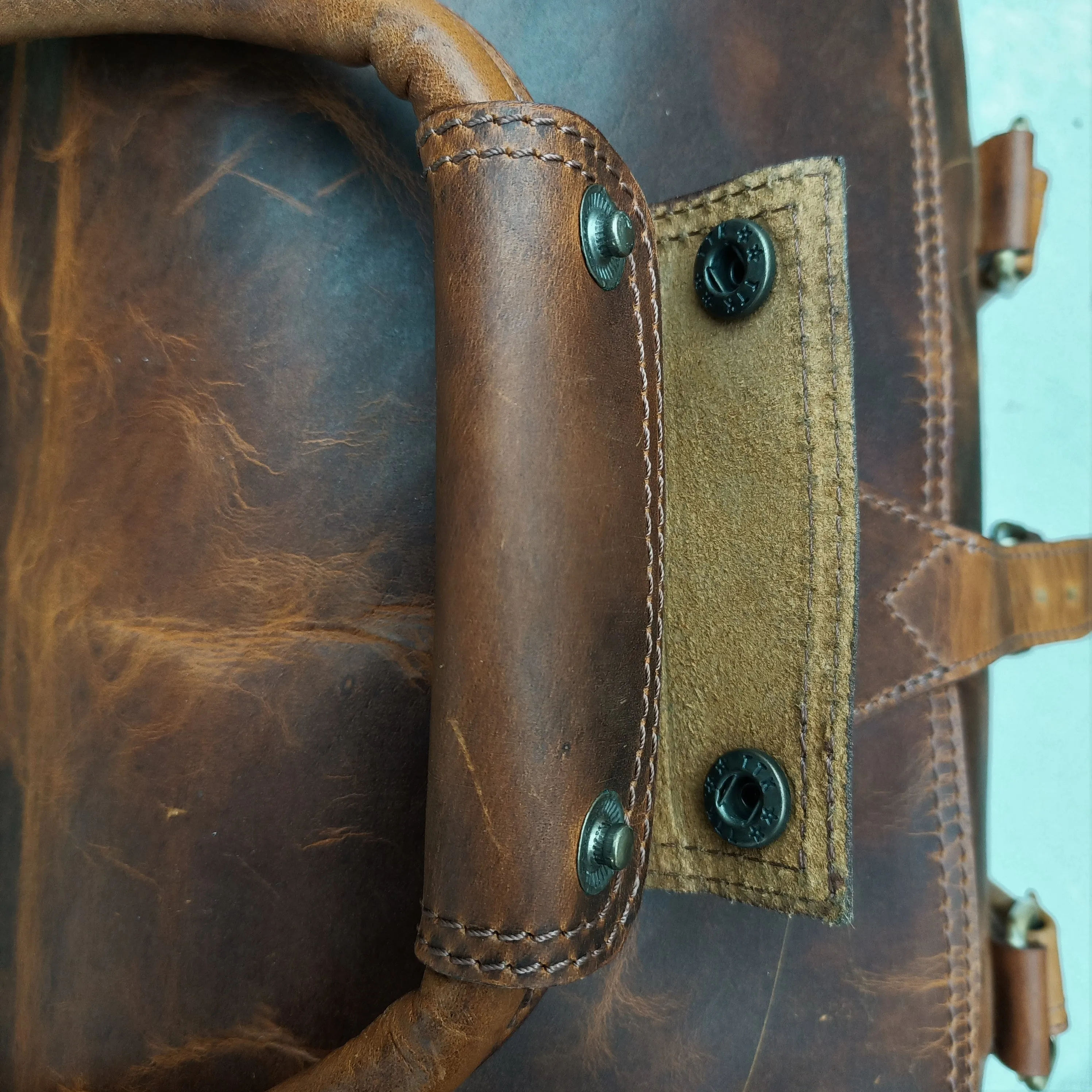 Light Brown Hard Wax Travel Bag