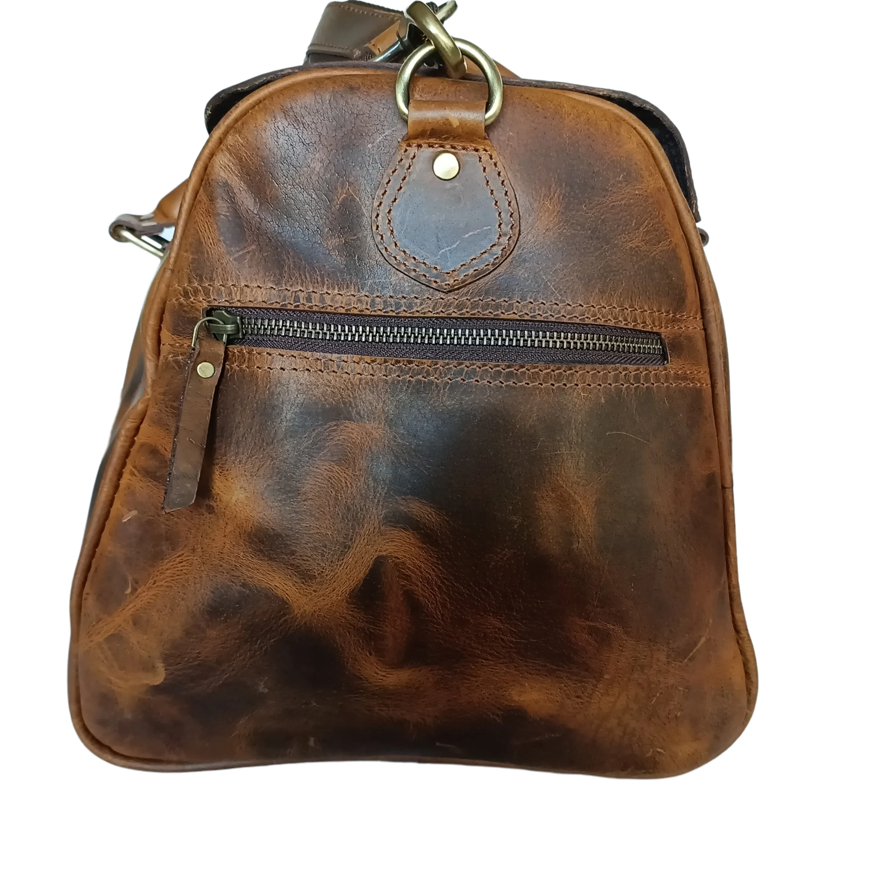 Light Brown Hard Wax Travel Bag