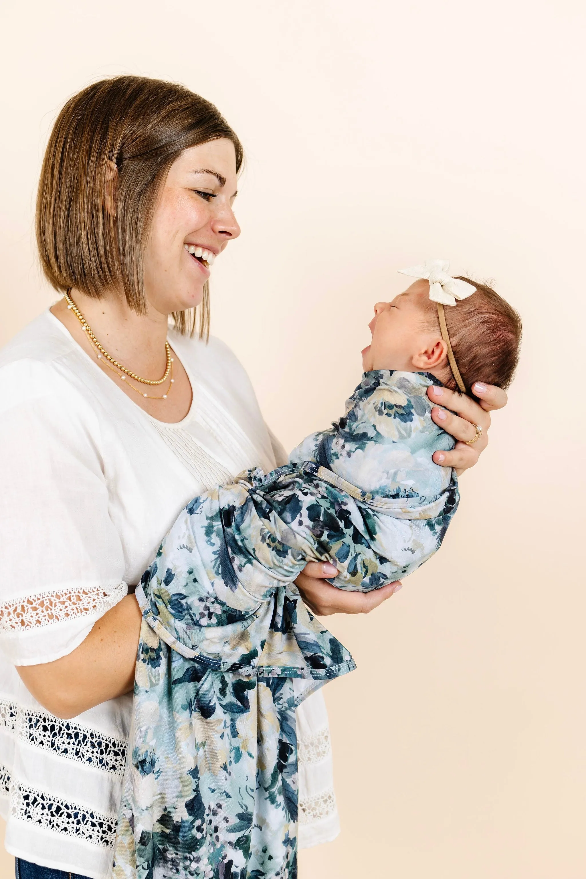 Linen Bow - Ivory Headband