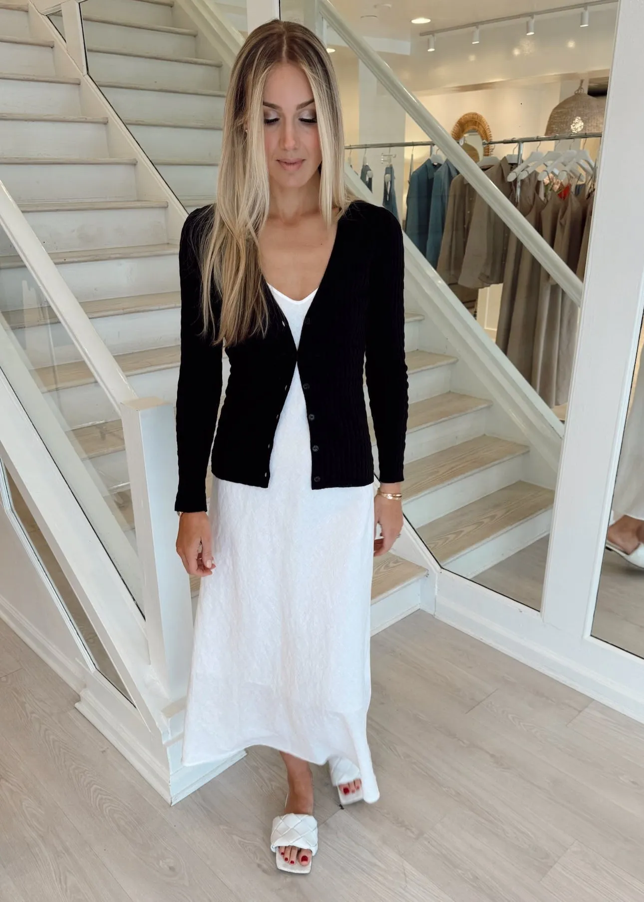 Linen Cotton V-Neck Cardigan