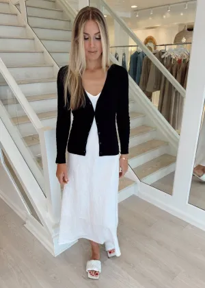 Linen Cotton V-Neck Cardigan