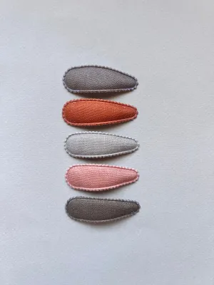 Linen Hair Clip Set
