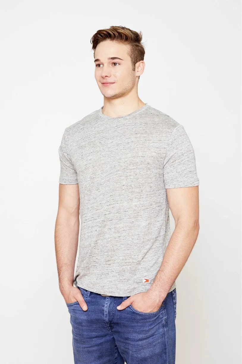 Linen Nauset Tee - Heather Ash