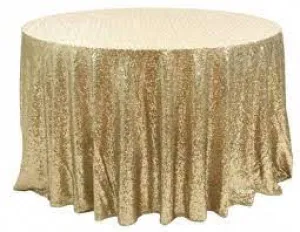 Linen ROUND SEQUIN Floor Length