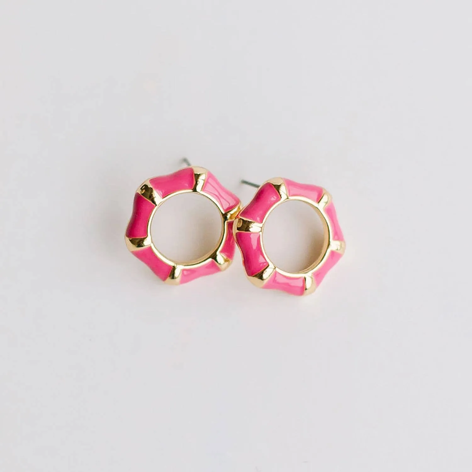 Liz Earrings Hot Pink