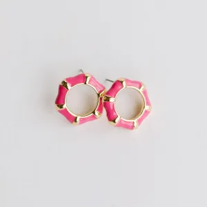 Liz Earrings Hot Pink