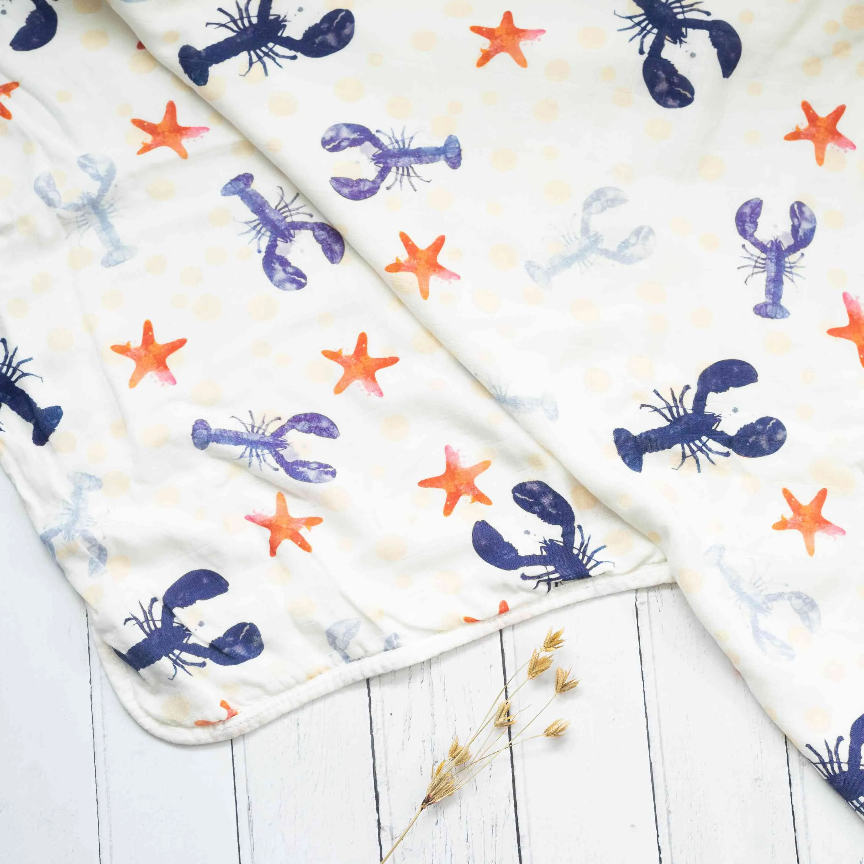 Lobster Muslin Blanket