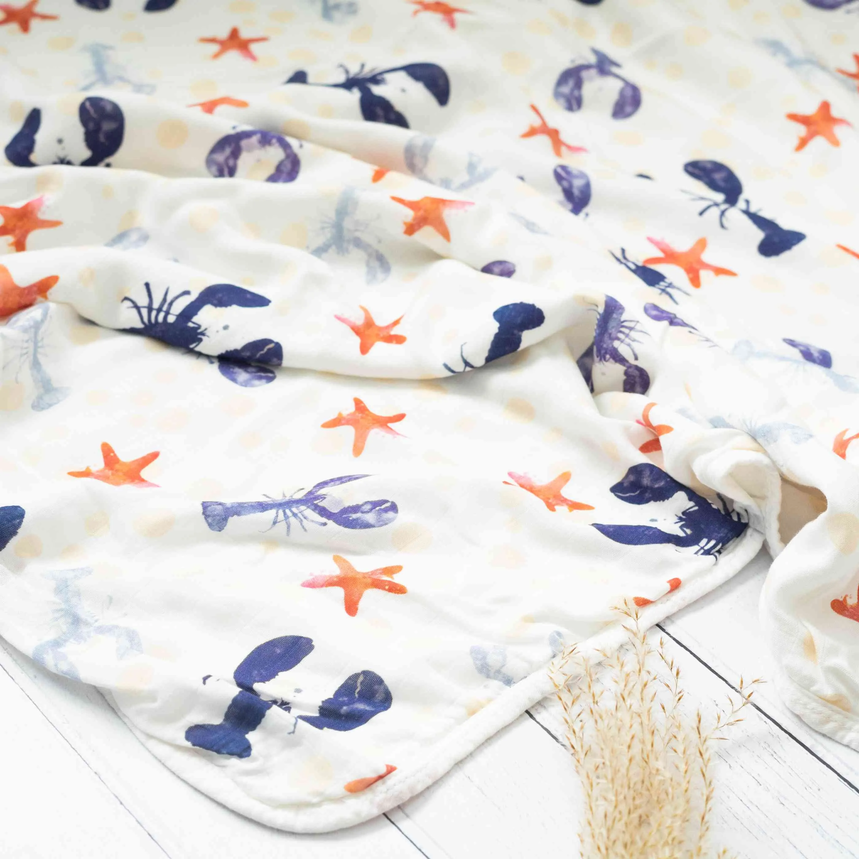 Lobster Muslin Blanket