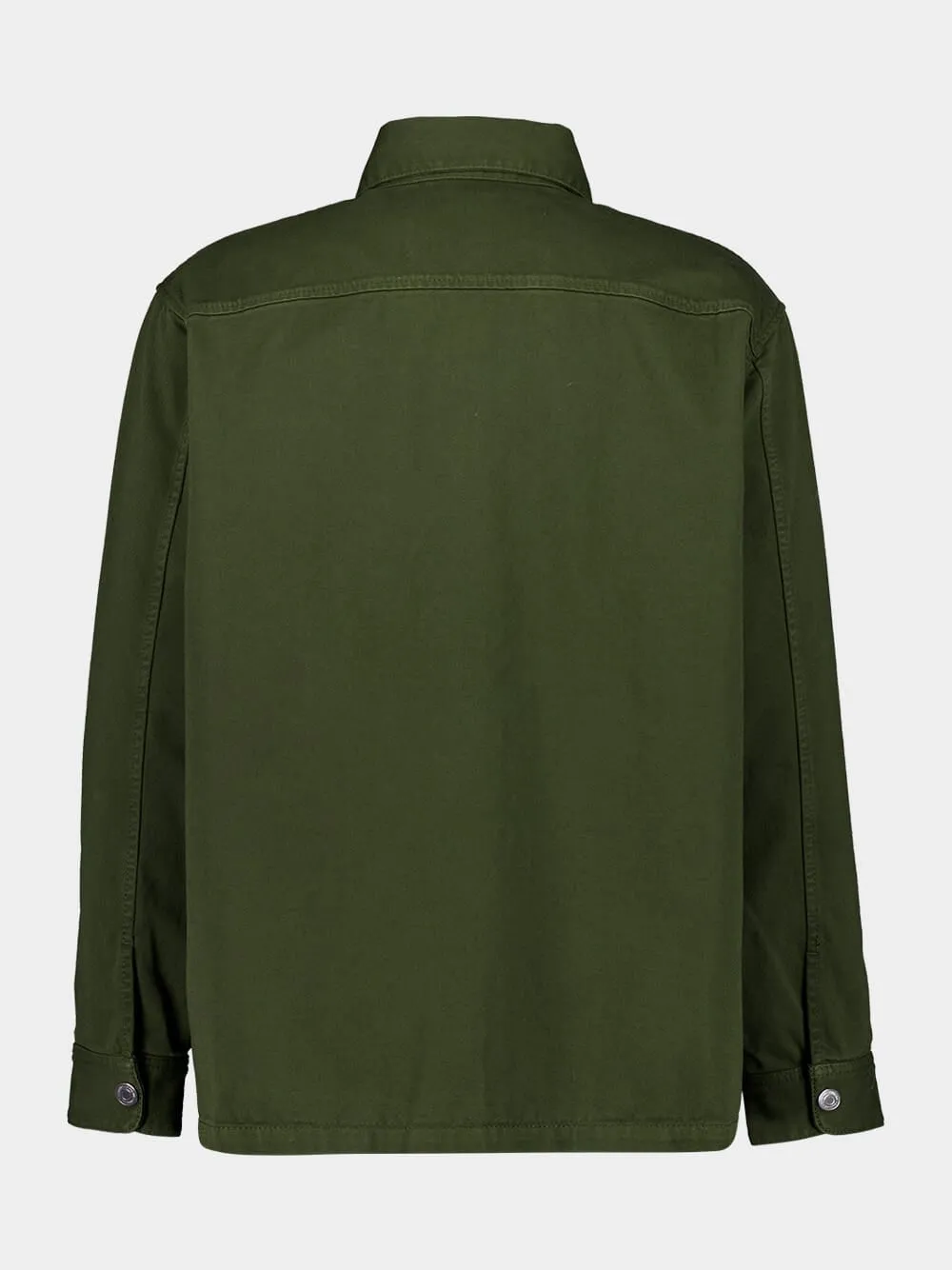 Loden Green Cotton Overshirt