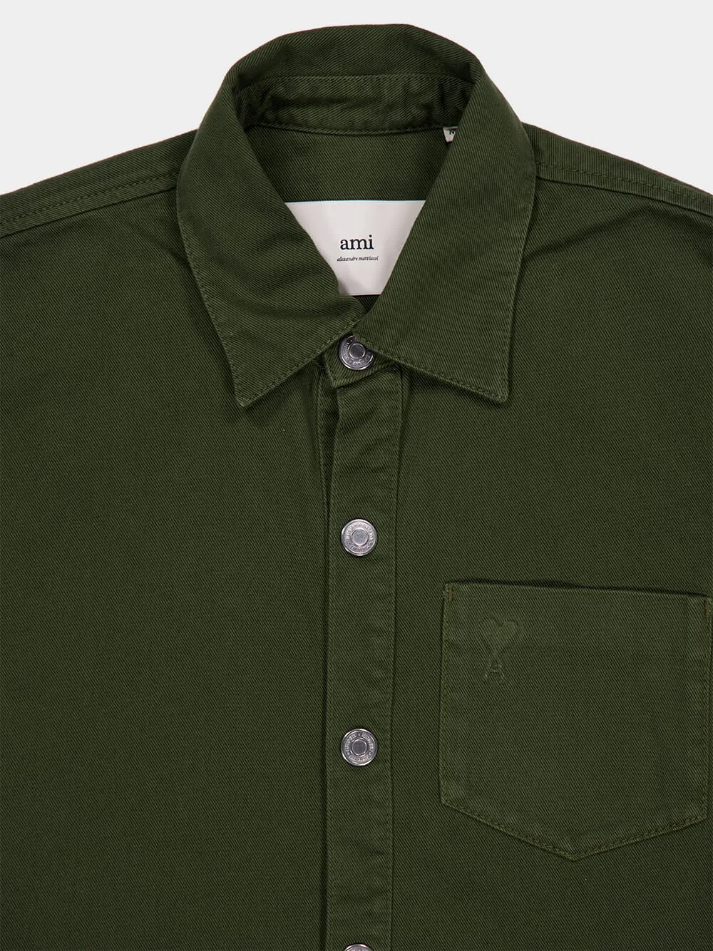 Loden Green Cotton Overshirt