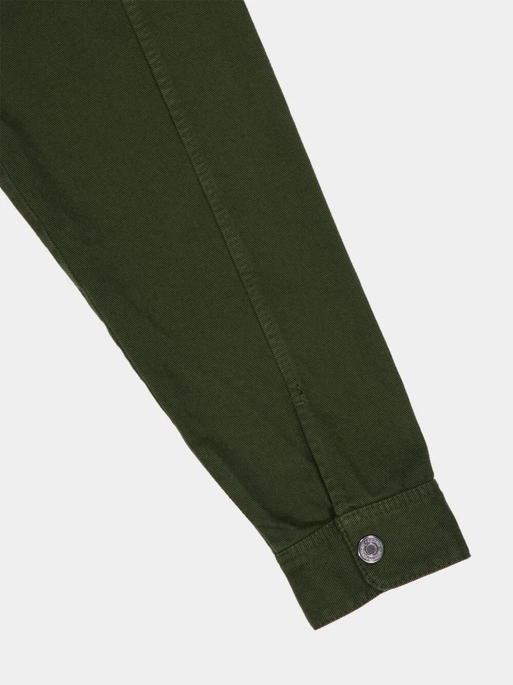 Loden Green Cotton Overshirt