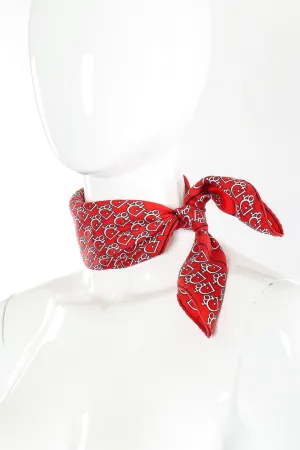 Logo Print Bandana Scarf