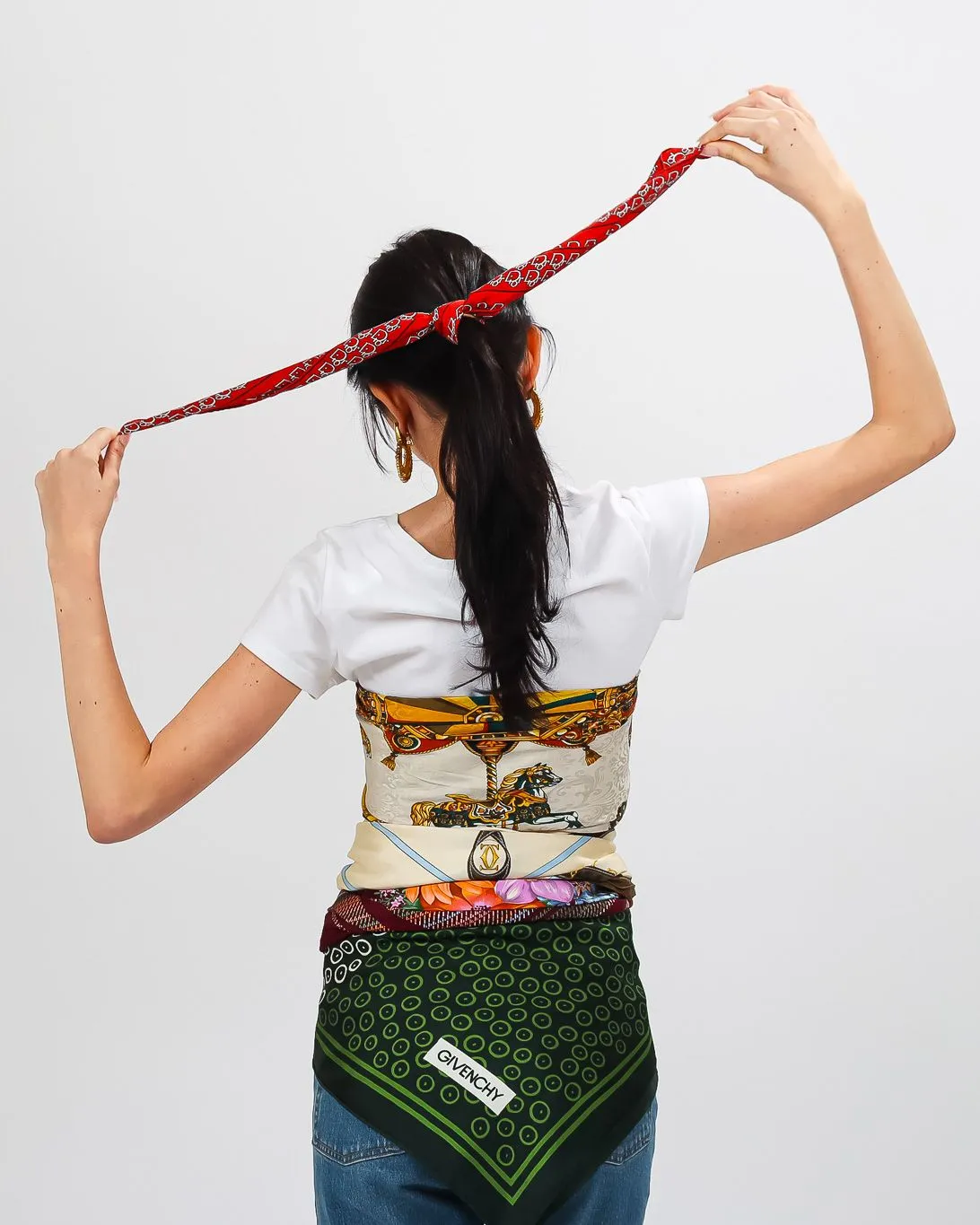 Logo Print Bandana Scarf