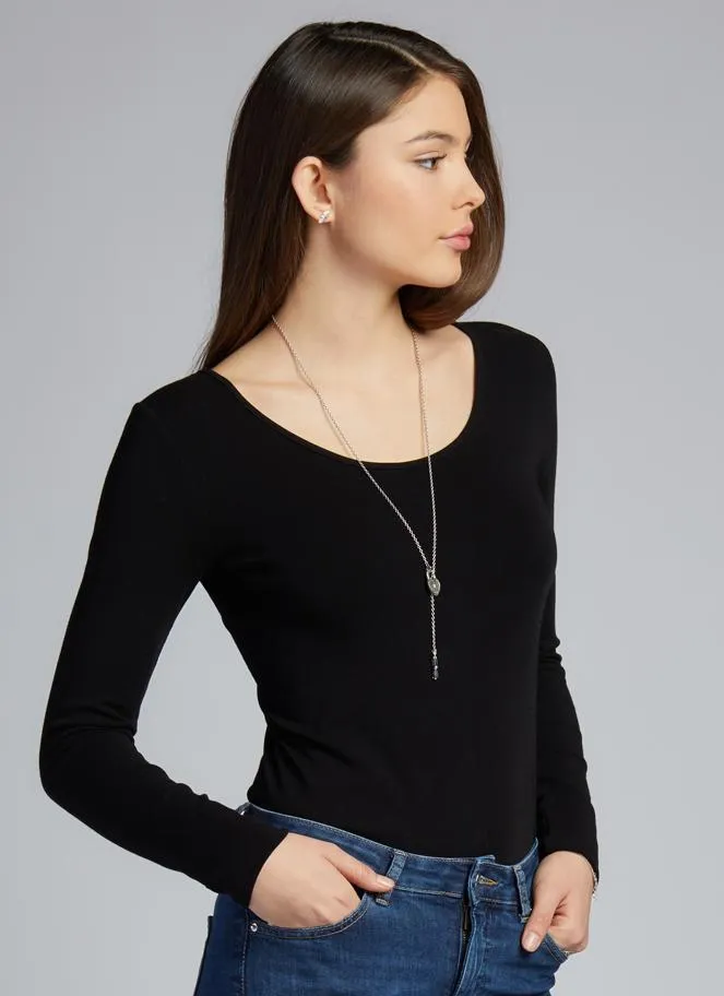 Long Sleeve Bamboo Scoop Neck