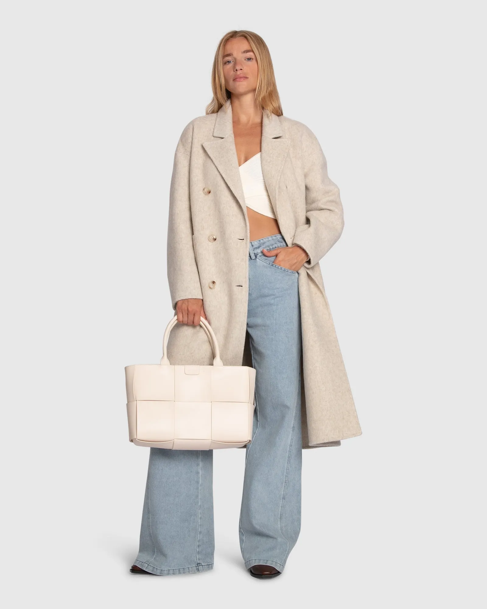 Long Way Home Woven Tote - Cream
