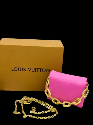 Louis Vuitton Micro Métis – Neon Pink Monogram with Gold Chain
