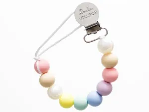 LouLou Lollipop Cotton Candy Silicone Pacifier Clip