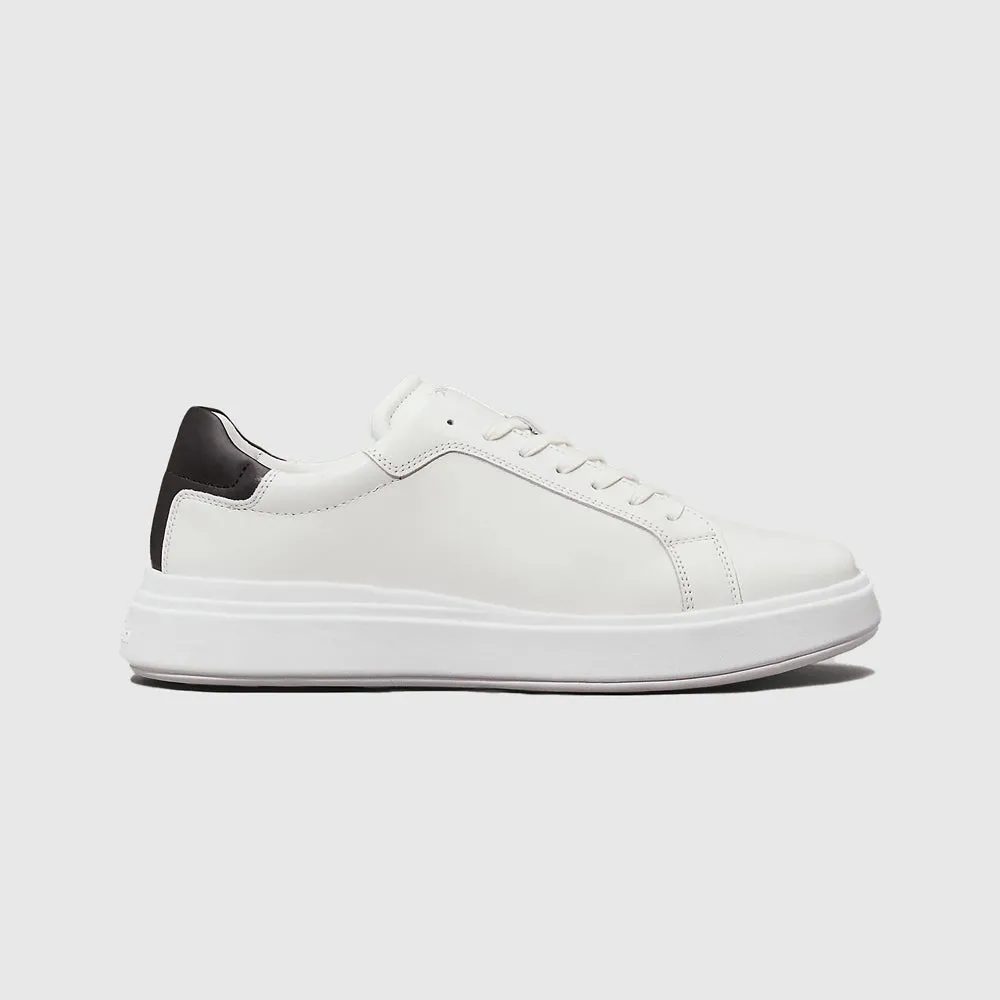 Low Top Lace Leather Sneaker - White