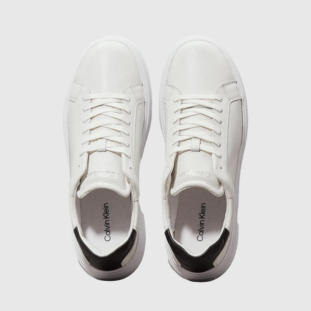 Low Top Lace Leather Sneaker - White
