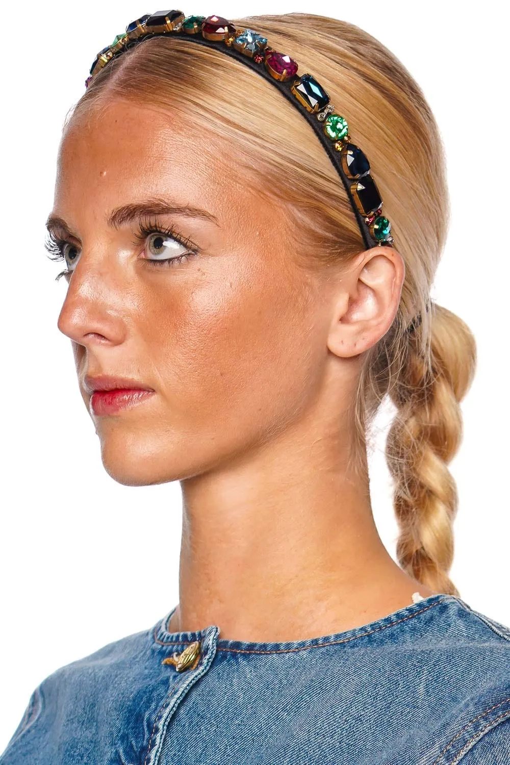 Lucia Black Multi Crystal Headband