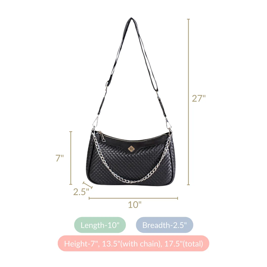 Lusso Black Sling Handbag