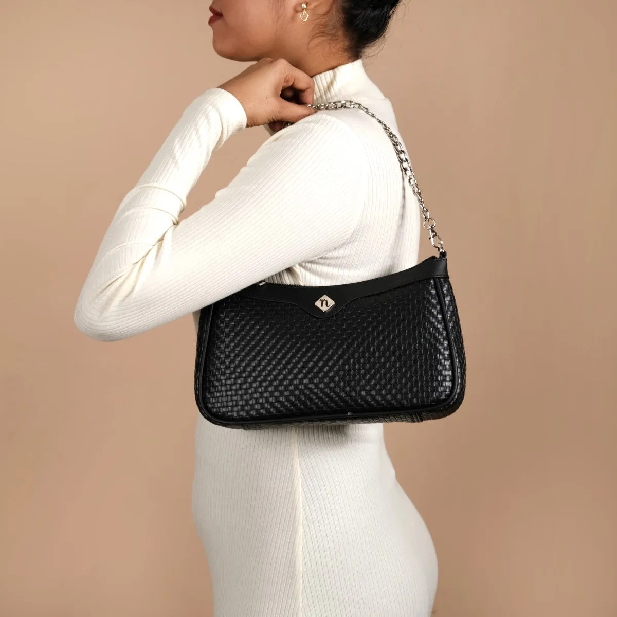 Lusso Black Sling Handbag
