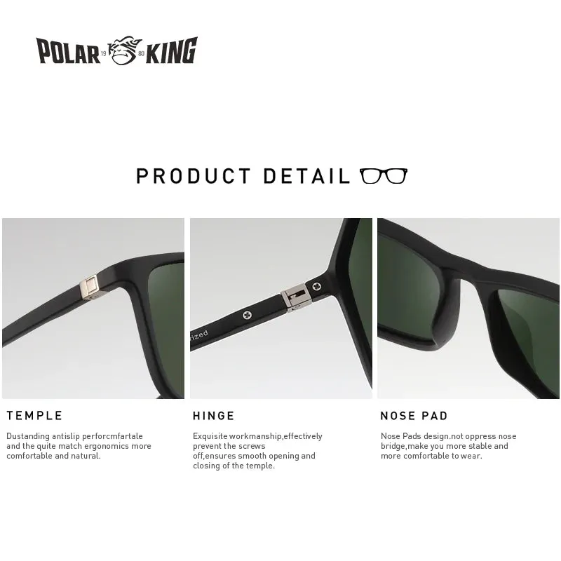 Luxury Square Vintage Polarized Sunglasses For Men Women