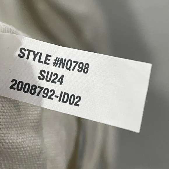MADEWELL Maxi Skirt Women Large 100% Linen Column NEW Ivory Stripe NQ798