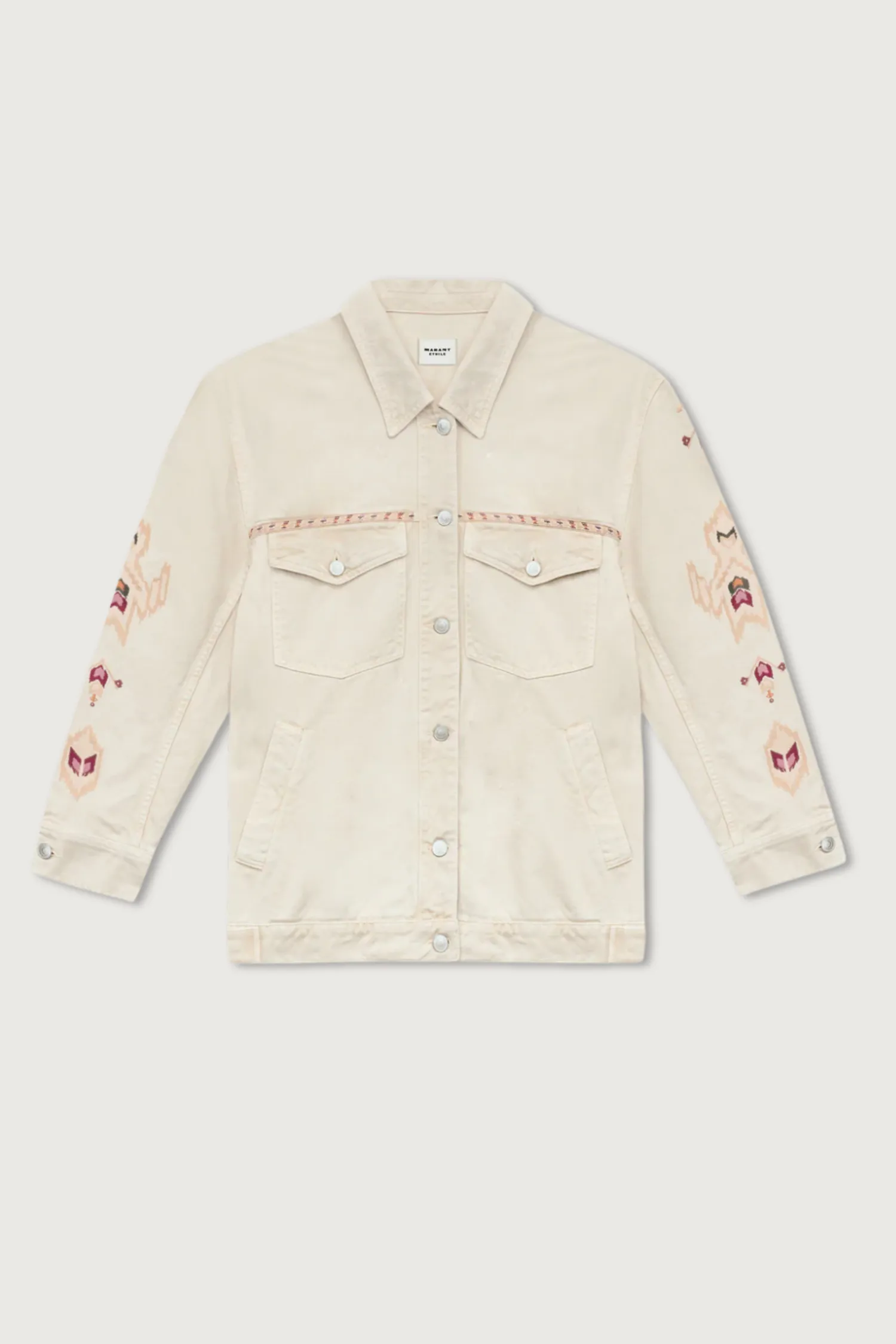 Manona Emb. Oversize Jacket Ecru