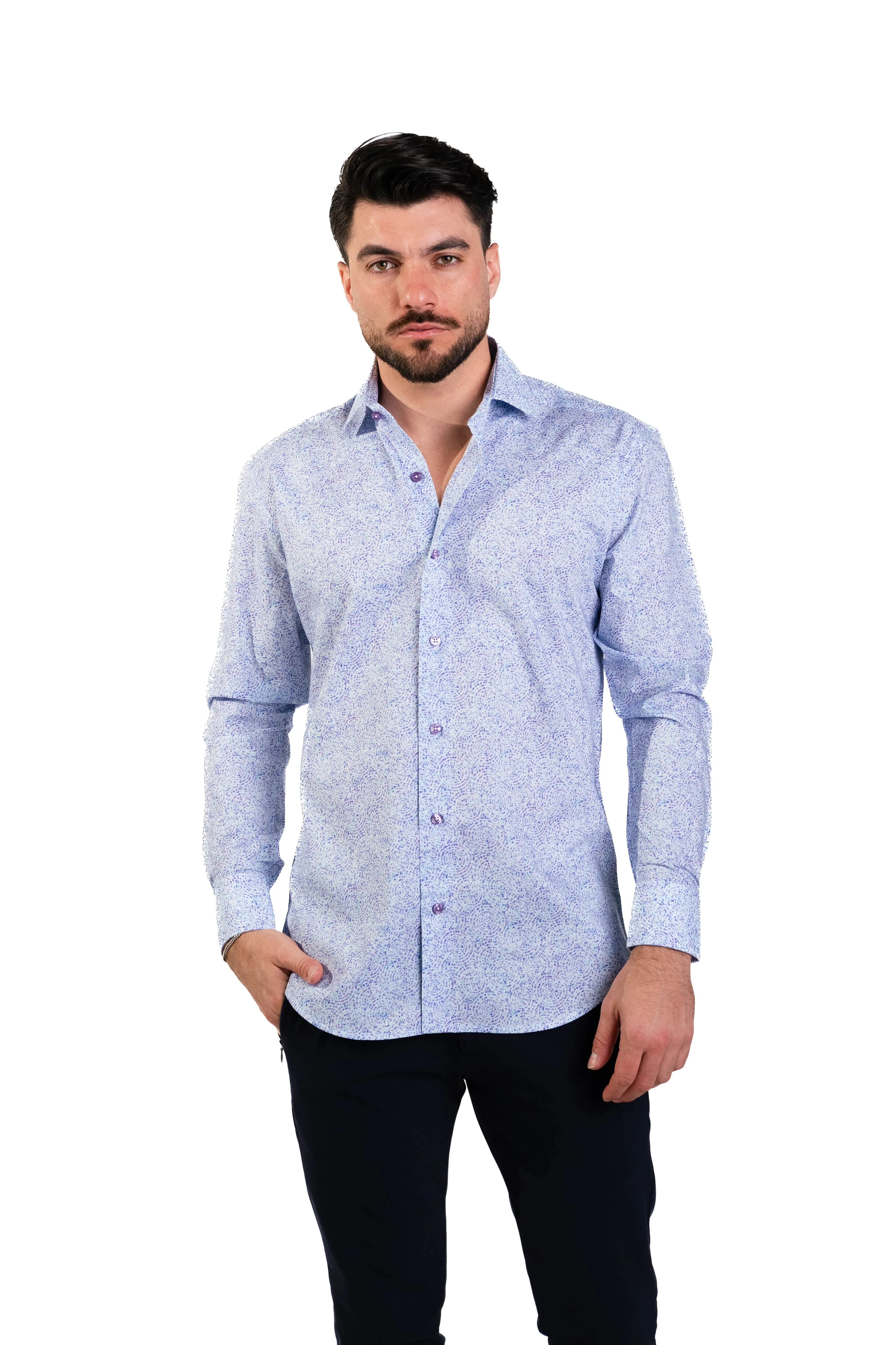 MASUTTO CHARLES/06 LONG SLEEVE BUTTON DOWN SHIRT