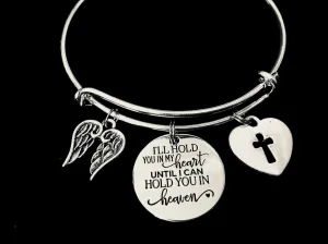 Memorial Expandable Charm Bracelet Adjustable Silver Bangle Angel Wings Jewelry Bereavement Gift