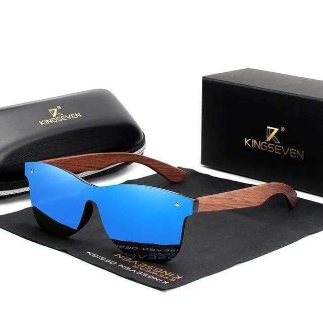 Men Natural Wooden Polarized Sunglasses