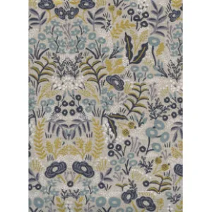 Menagerie - Tapestry - Natural Canvas Metallic Fabric by Rifle Paper Co. for Cotton   Steel Fabrics