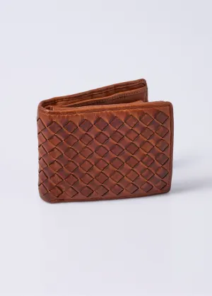 Men's woven leather wallet