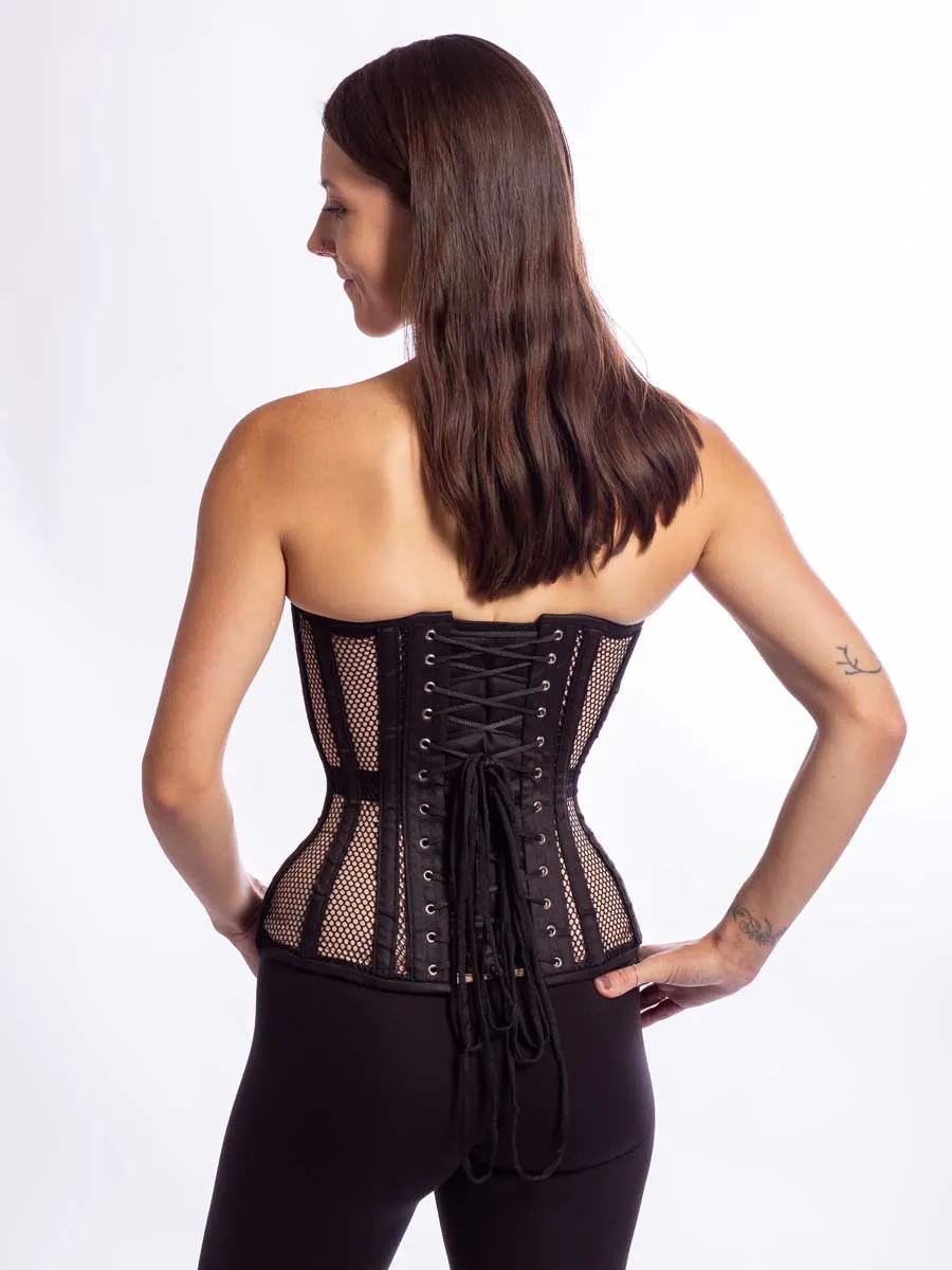 Mesh Hourglass Curve Longline Overbust Corset : CS-511