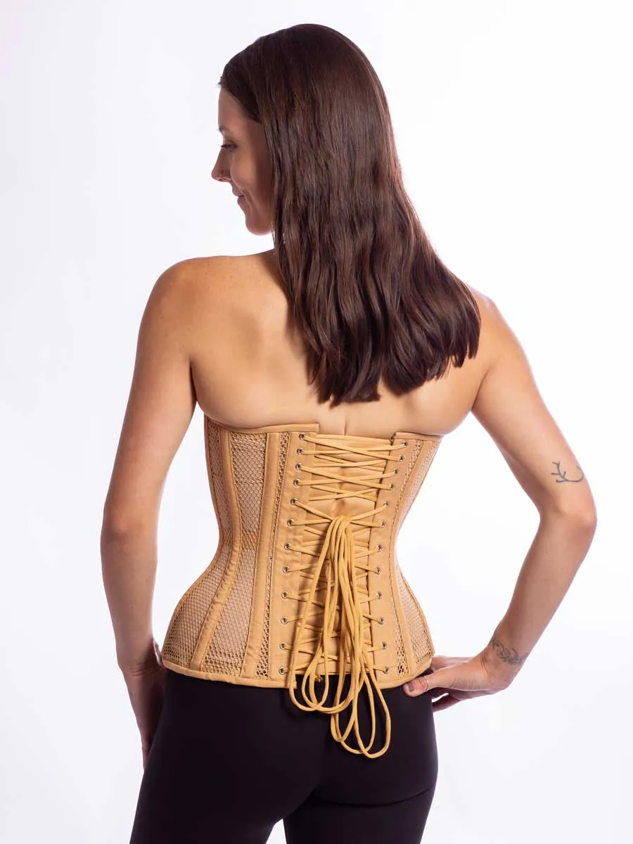 Mesh Hourglass Curve Longline Overbust Corset : CS-511