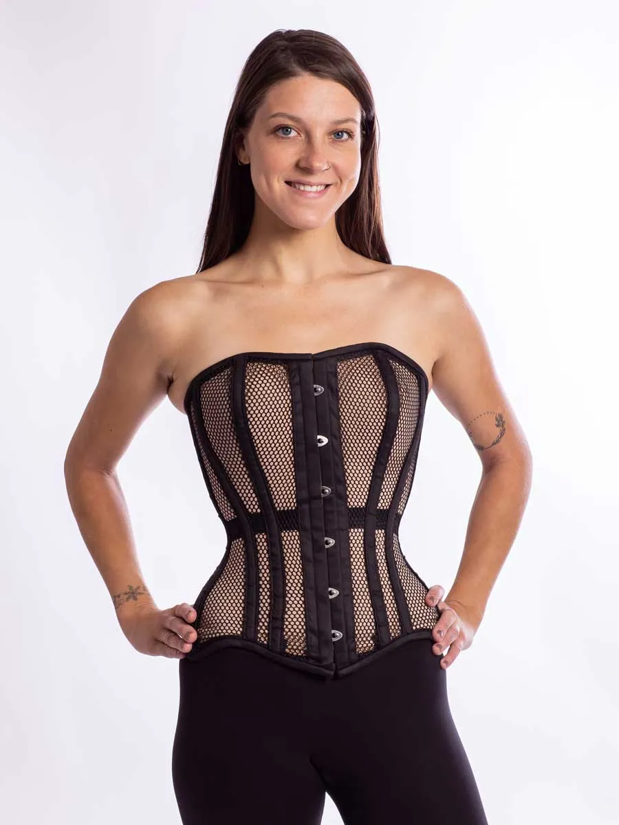 Mesh Hourglass Curve Longline Overbust Corset : CS-511