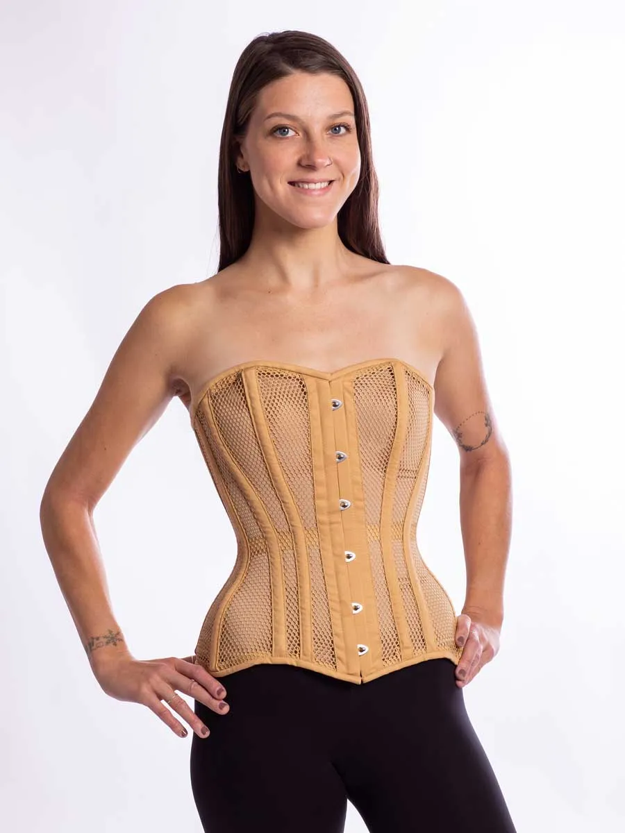 Mesh Hourglass Curve Longline Overbust Corset : CS-511