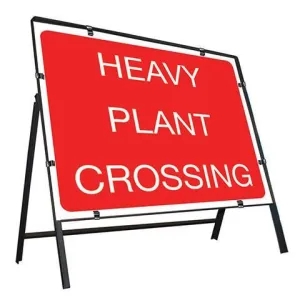 Metal Road Sign Heavy Plant Crossing