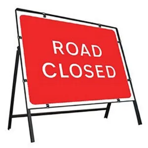 Metal Road Sign Road Closed