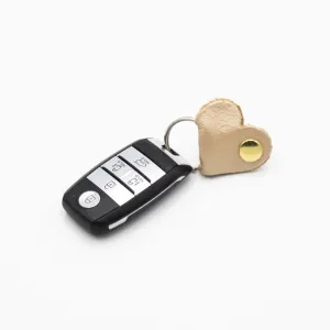 Metallic Gold Leather Key Holder
