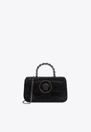 Mini Crystal La Medusa Top Handle Bag