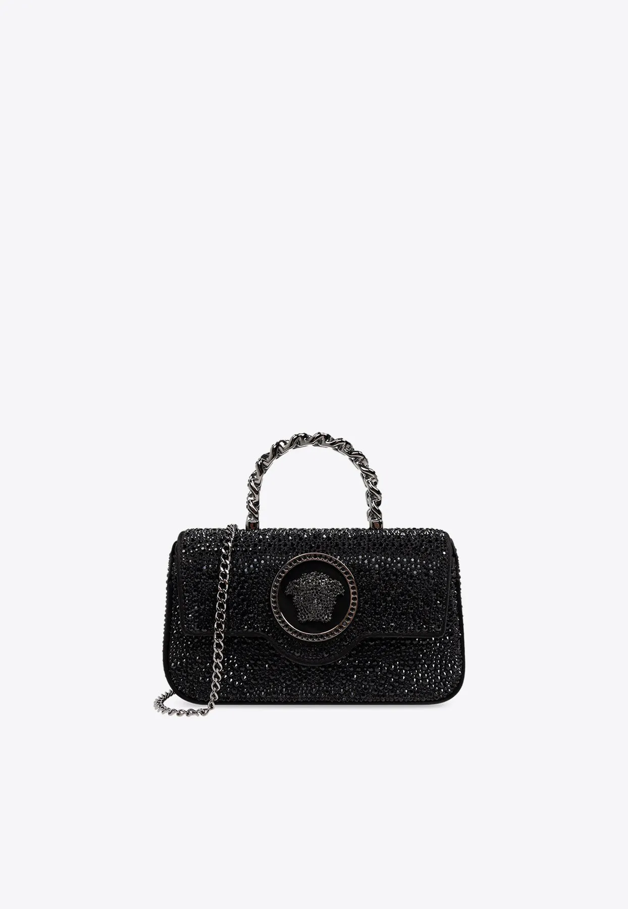 Mini Crystal La Medusa Top Handle Bag