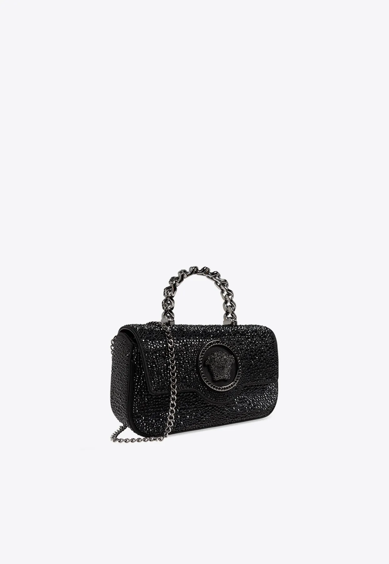 Mini Crystal La Medusa Top Handle Bag