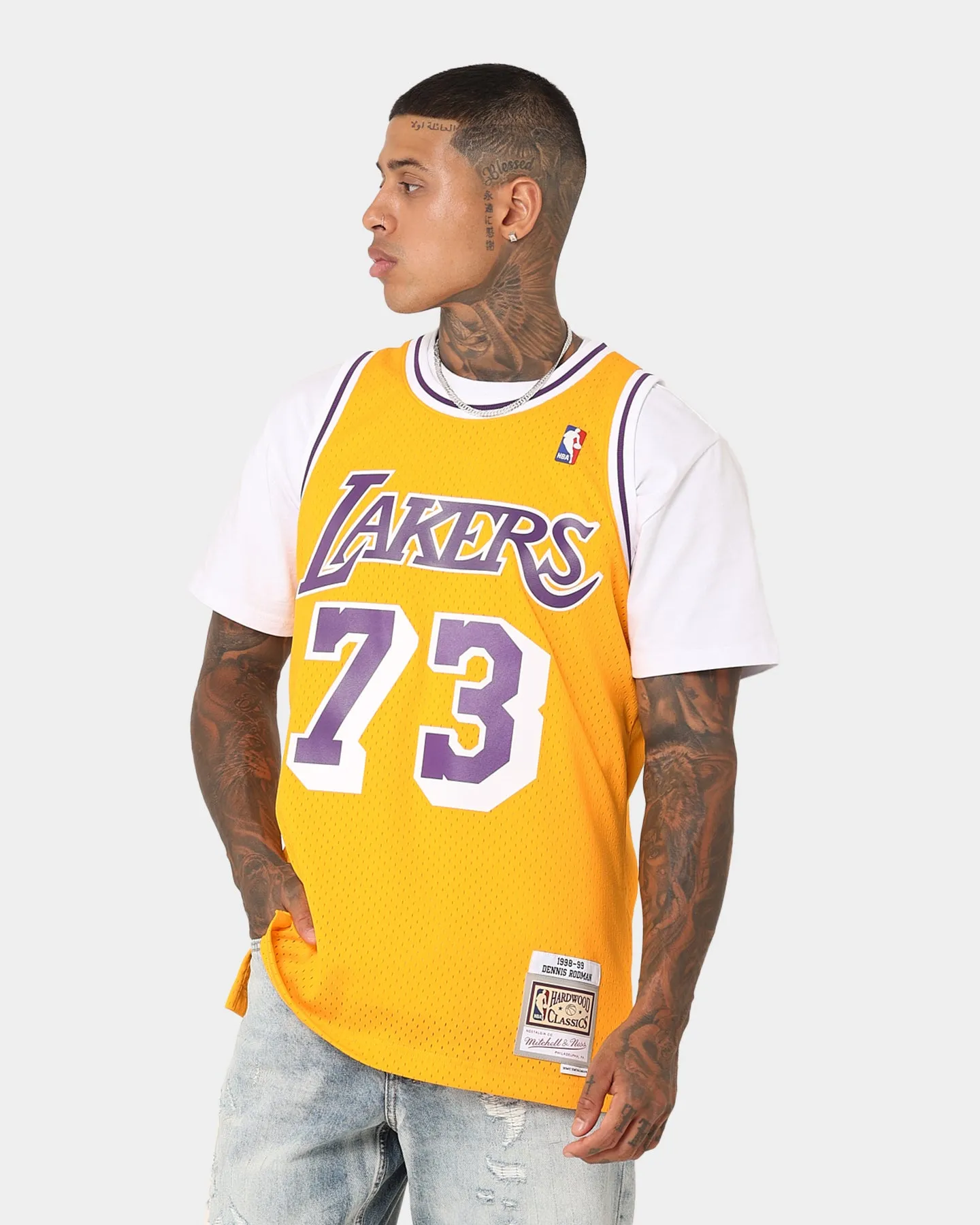 Mitchell & Ness Los Angeles Lakers Dennis Rodman #73 '98 -'99 Home Jersey Gold